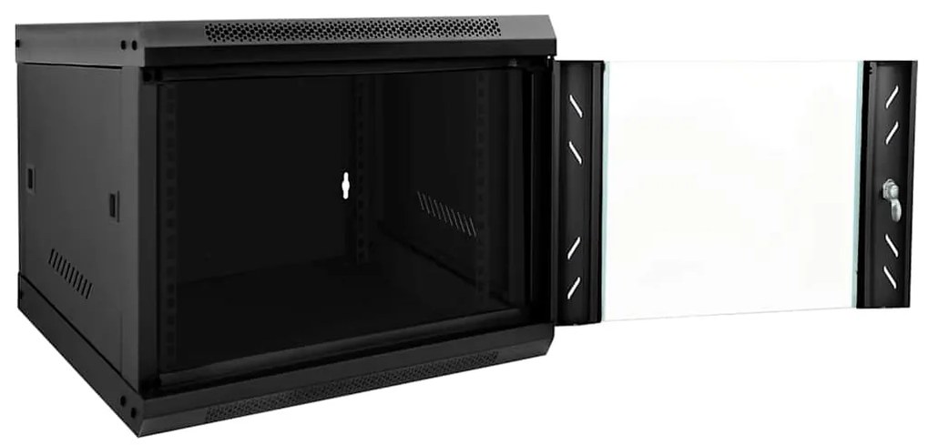 vidaXL Ντουλάπα δικτύου με αποθήκευση Μαύρο 53 x 60 x 45 εκ Ατσάλι