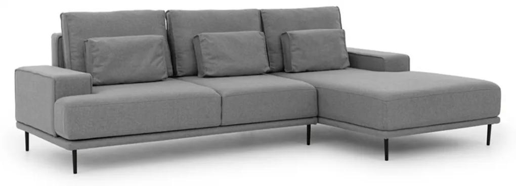 Γωνιακός καναπές Κρεβάτι NICOLE Mini, γκρι 277x80x168 cm-Δεξιά γωνία-BOG4658