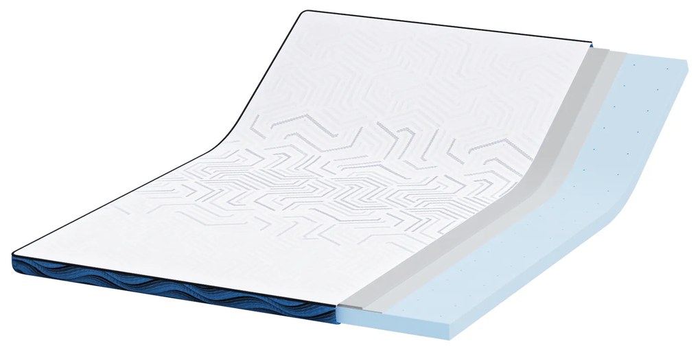 vidaXL Στρώματα Λευκό και Μπλε 140 x 190 cm