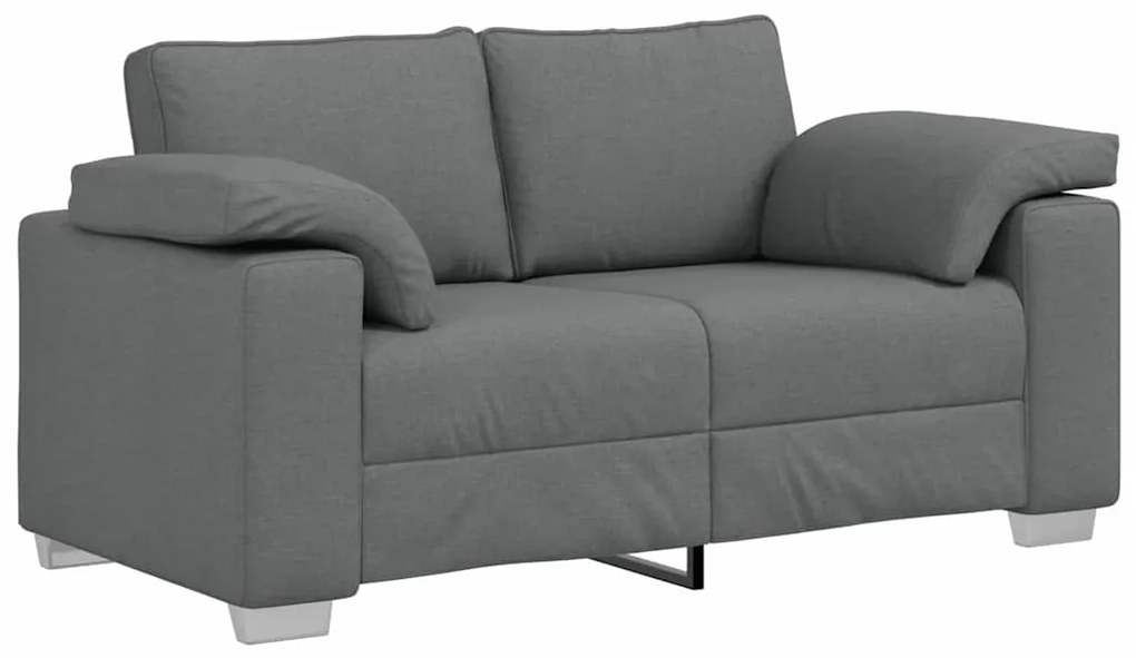 vidaXL Καναπές με μαξιλάρι Σκούρο γκρι 160 x 77 x 82 εκ ύφασμα