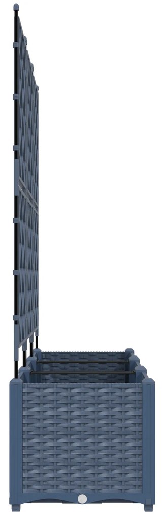 vidaXL Γλάστρα Κήπου με Πλέγμα 3 τμχ Γκρι 120x40x143 εκ