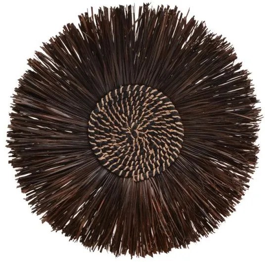 Διακοσμητικό τοίχου Valene Inart seagrass σε σκούρο καφέ Φ60x8εκ 339-000040 339-000040 Καφέ