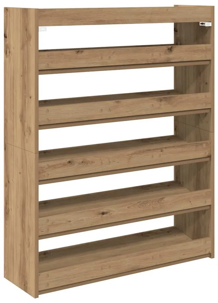 vidaXL Ράφι παπουτσιών  Artisan Oak 80x25x100 cm Κατασκευασμένο ξύλο