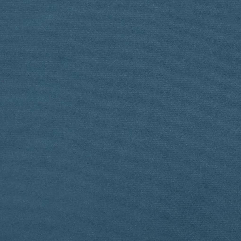 Πλαίσιο Κρεβατιού με Κεφαλάρι Σκ. Μπλε 140x190 εκ. Βελούδινο - Μπλε