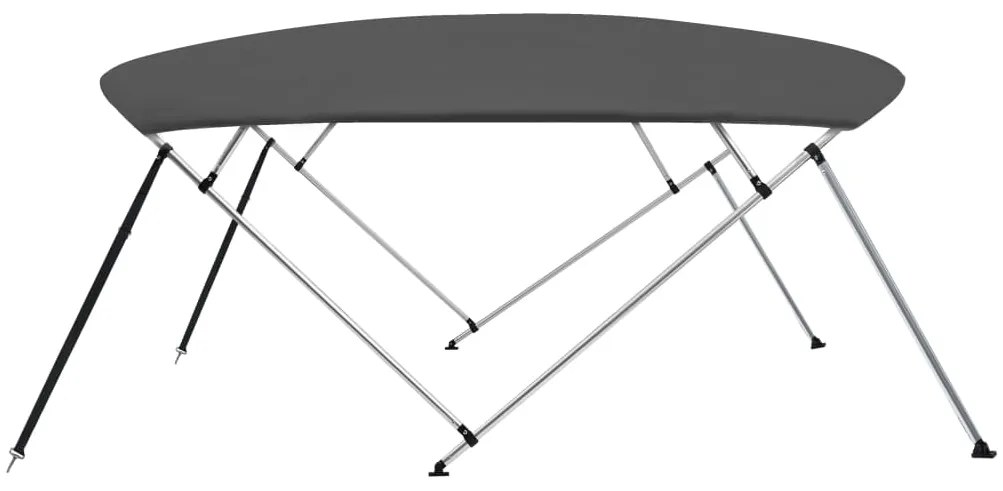 vidaXL Τέντα Σκάφους με 4 Αψίδες Ανθρακί 243x(230-244)x137  εκ.