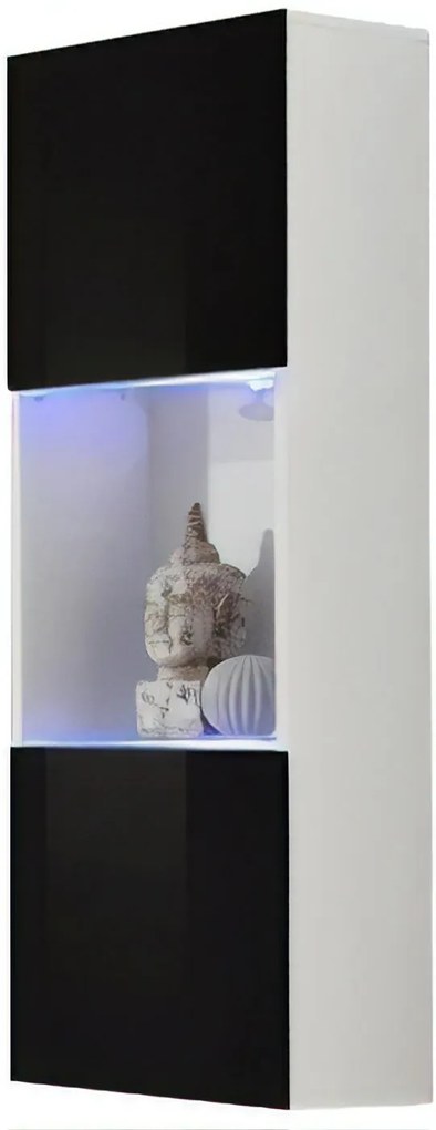 Κρεμαστή βιτρίνα Fly II-Μαύρο - Λευκό