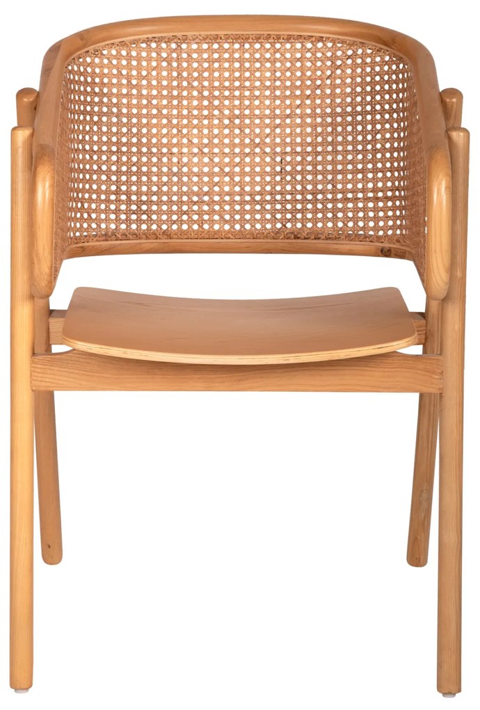 Πολυθρόνα Kenlee Φράξινος Και Φυσικο Rattan Rattan Σε Φυσικο 57,5x55x81Yεκ.