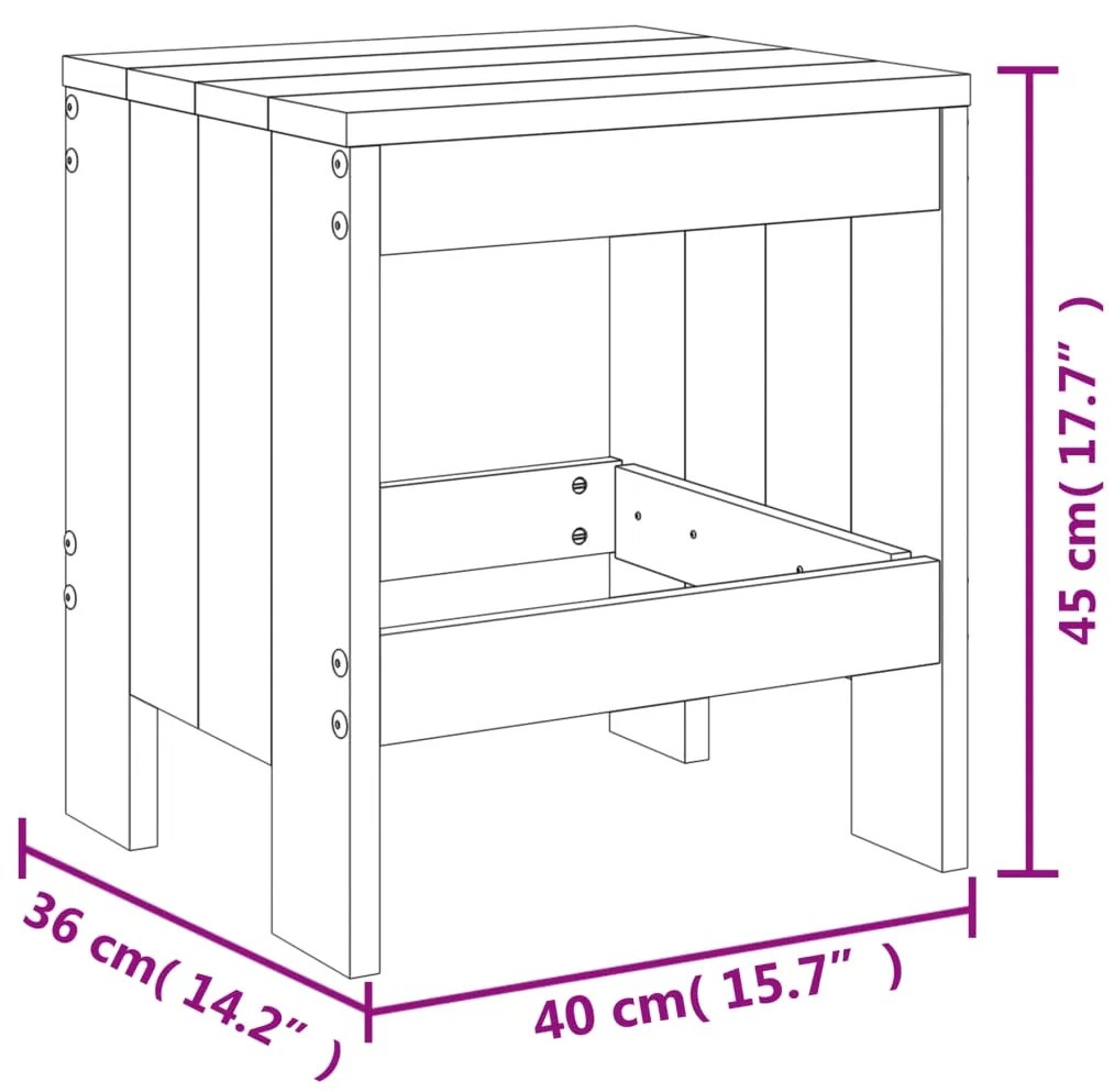 ΣΚΑΜΠΟ ΚΗΠΟΥ 2 ΤΕΜ. ΜΕΛΙ 40X36X45 ΕΚ. ΑΠΟ ΜΑΣΙΦ ΞΥΛΟ ΠΕΥΚΟΥ 825341