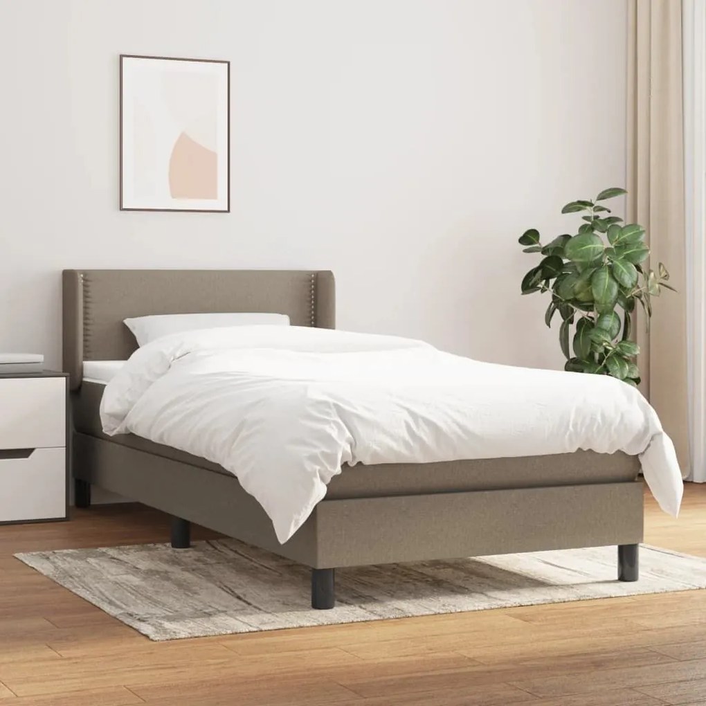 ΚΡΕΒΑΤΙ BOXSPRING ΜΕ ΣΤΡΩΜΑ TAUPE 80X200 ΕΚ. ΥΦΑΣΜΑΤΙΝΟ 3129589