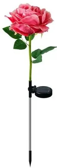 Φωτιζόμενα διακοσμητικά λουλούδια LED με ηλιακό πάνελ - 2pcs - 150340 - Red