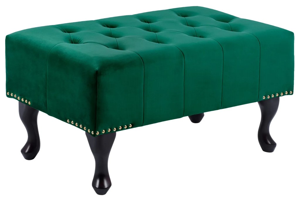ΤΑΜΠΟΥΡΕ T.CHESTERFIELD EMMA HM226.03 ΚΥΠΑΡΙΣΣΙ ΒΕΛΟΥΔΟ-ΜΑΥΡΑ ΠΟΔΙΑ 80x45x40Υεκ