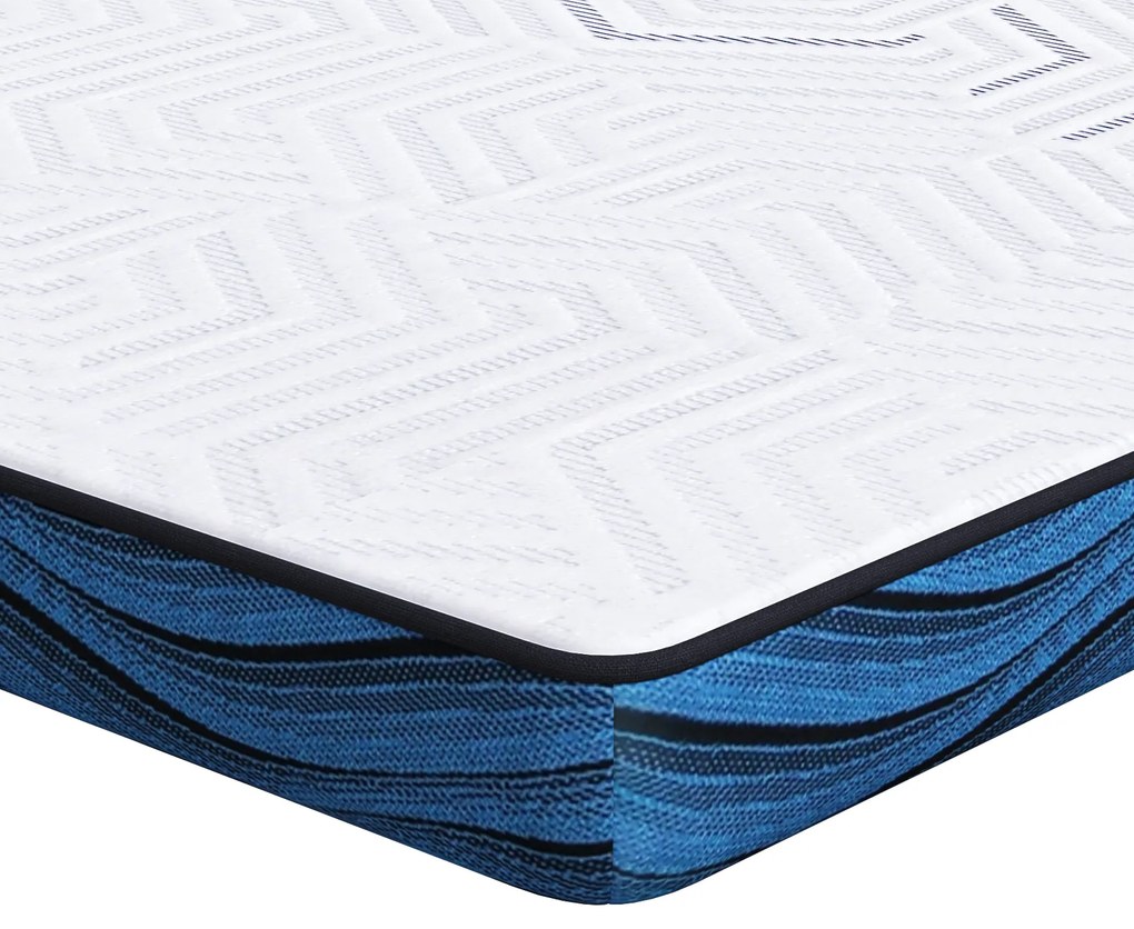 vidaXL Στρώματα Λευκό και Μπλε 160 x 200 cm