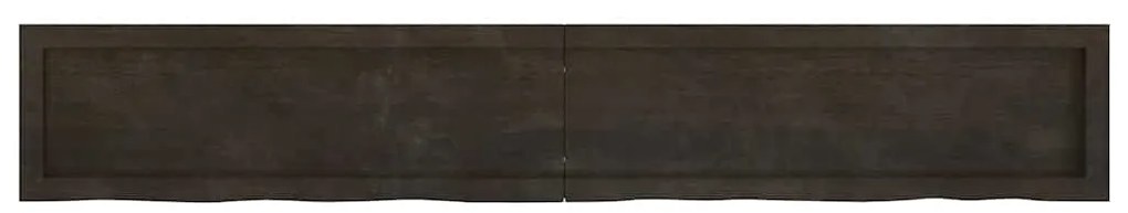 vidaXL Ράφι Τοίχου Σκούρο Καφέ 180x30x(2-6) εκ. Επεξ. Μασίφ Ξύλο Δρυός