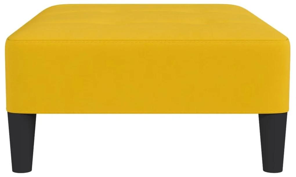 Υποπόδιο Κίτρινο 78 x 56 x 32 εκ. Βελούδινο - Κίτρινο