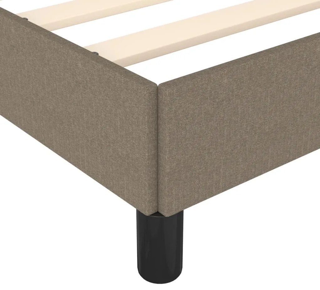 vidaXL Σκελετός Κρεβατιού Χωρίς Στρώμα Taupe 180x200 εκ. Υφασμάτινο