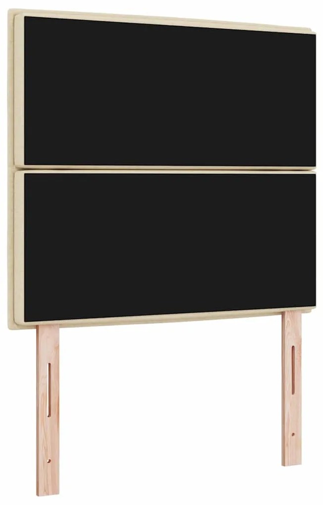 vidaXL Κεφαλάρι με κεφαλάρι Κρεμ 80 cm ύφασμα