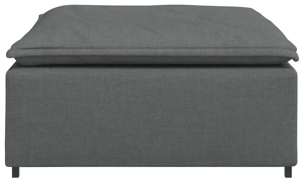 vidaXL Υποπόδιο Καναπέ Σκούρο Γκρι 100 x 100 x 48 εκ.