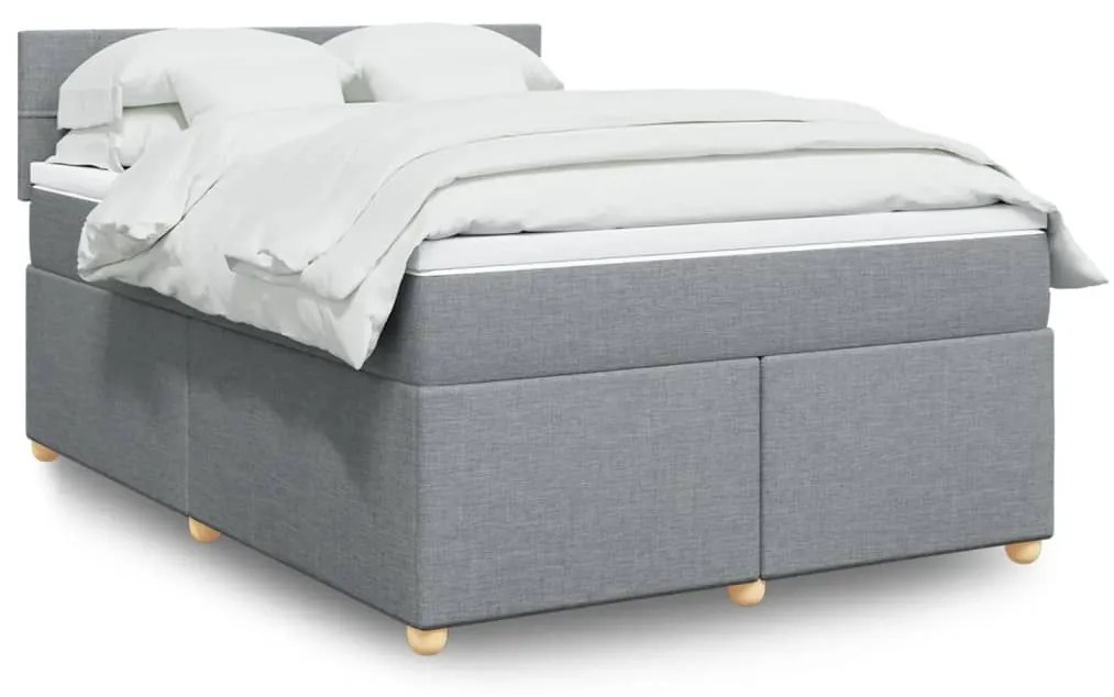 ΚΡΕΒΑΤΙ BOXSPRING ΜΕ ΣΤΡΩΜΑ ΑΝΟΙΧΤΟ ΓΚΡΙ 140X200 ΕΚ. ΥΦΑΣΜΑΤΙΝΟ 3286703