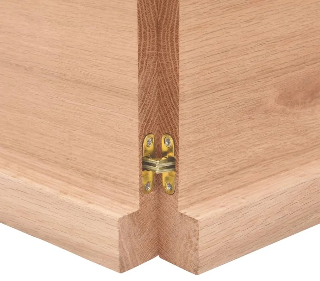vidaXL Πάγκος Μπάνιου Αν. Καφέ 120x40x(2-4) εκ. Επεξεργ. Μασίφ Ξύλο
