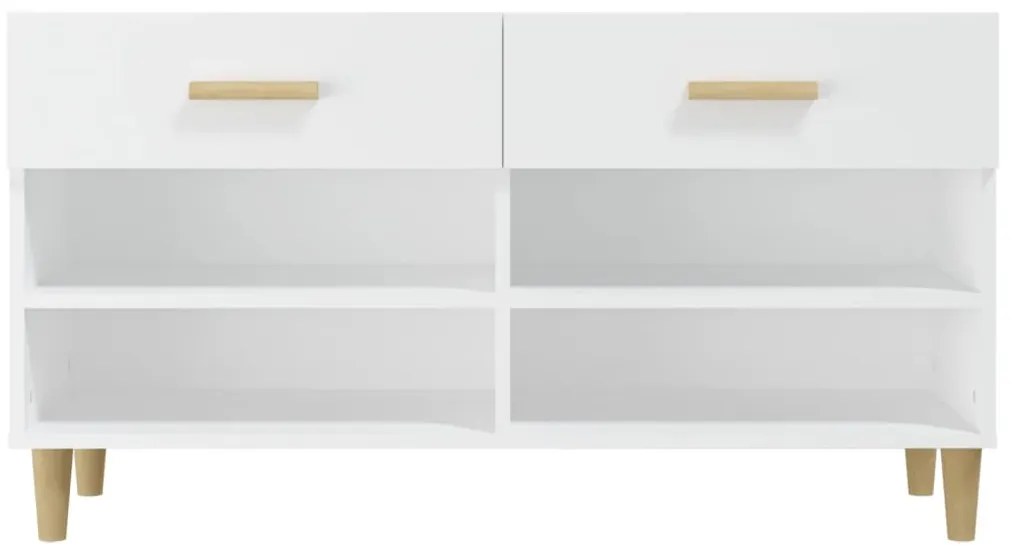 vidaXL Παπουτσοθήκη Λευκή 102 x 35 x 55 εκ. από Επεξεργασμένο Ξύλο