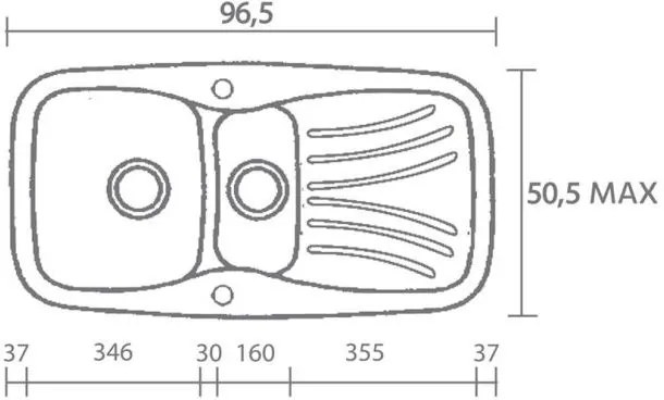 Νεροχύτης Sanitec 309-Metallic Space