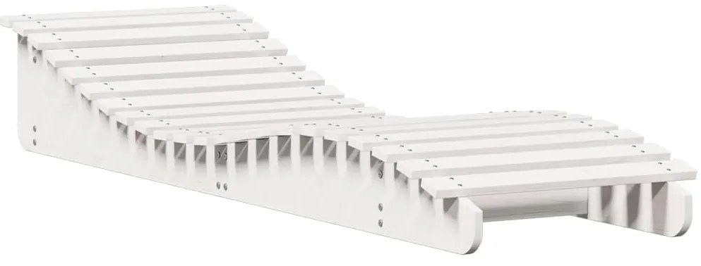 vidaXL Ξαπλώστρες 2 τεμ. Λευκές 205x60x31,5 εκ. από Μασίφ Ξύλο Πεύκου