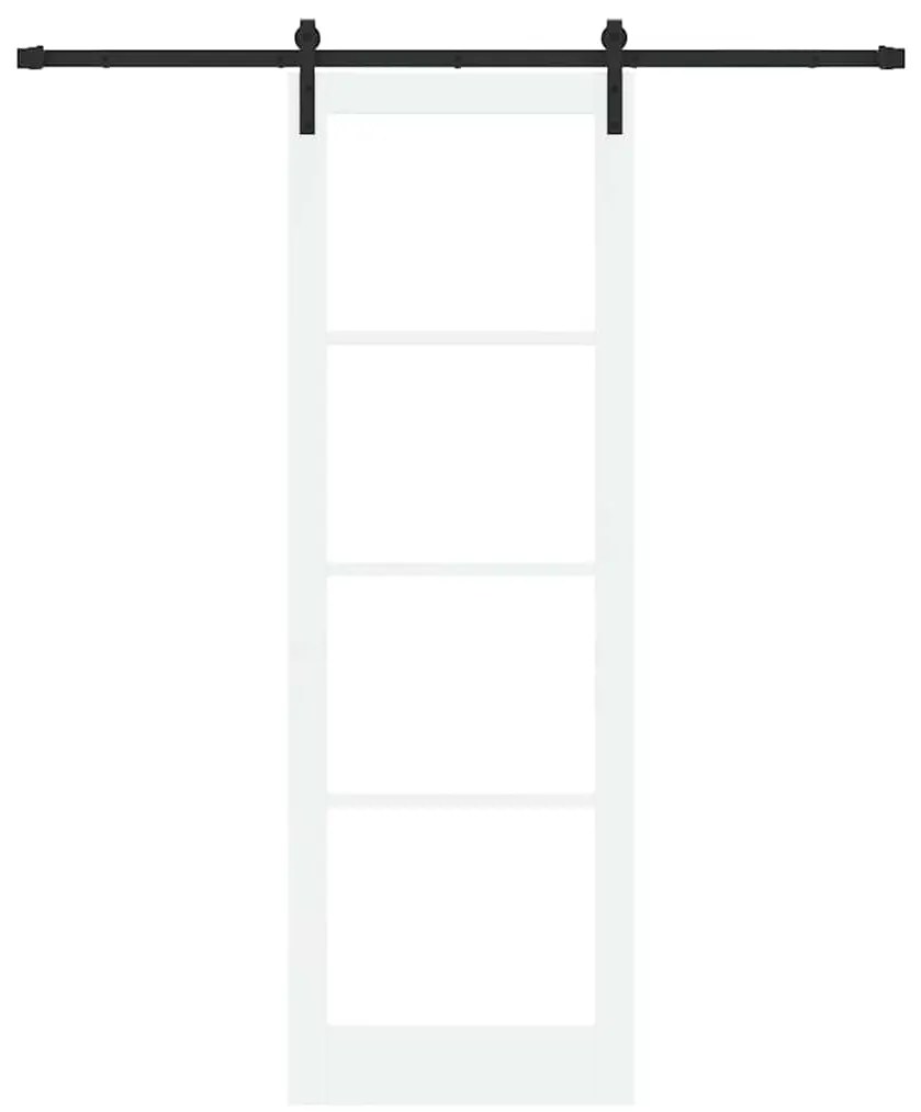 vidaXL Συρόμενη Πόρτα ORKDAL Λευκό 78 x 232 cm Μασίφ ξύλο πεύκου