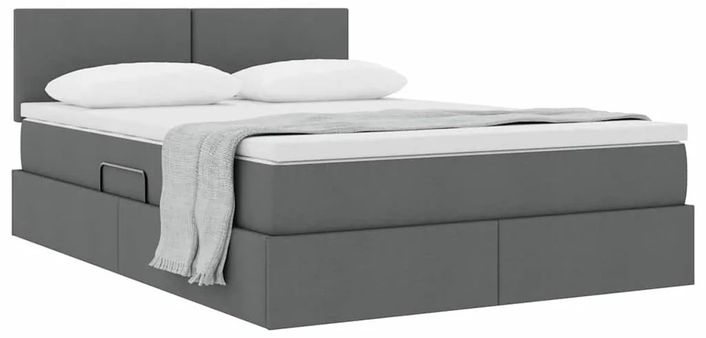 vidaXL Κρεβάτι με αποθηκευτικό χώρο και στρώμα με στρώμα 140 x 190 cm