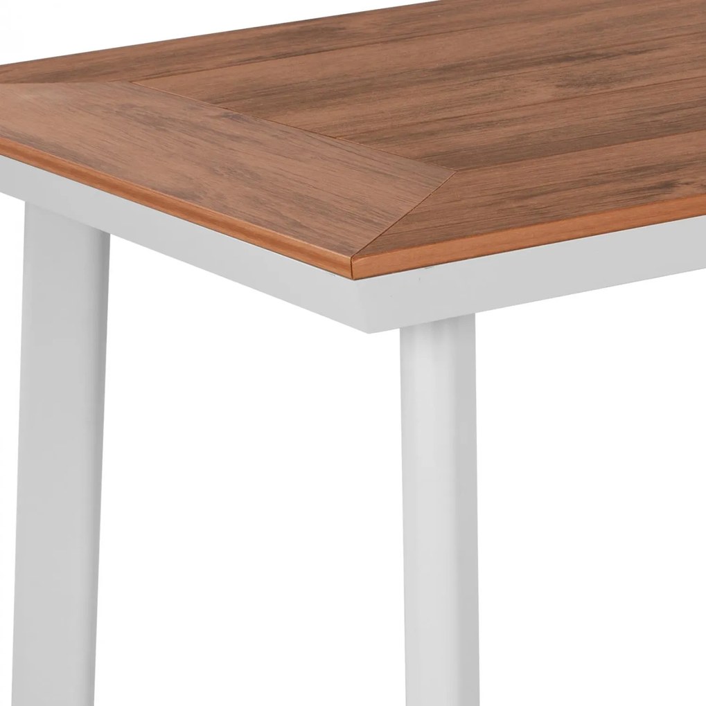 Τραπέζι TABER Αλουμινίου Λευκό με Επιφάνεια Polywood 120x80x72,5Υ εκ. 120x80x72.5 εκ.