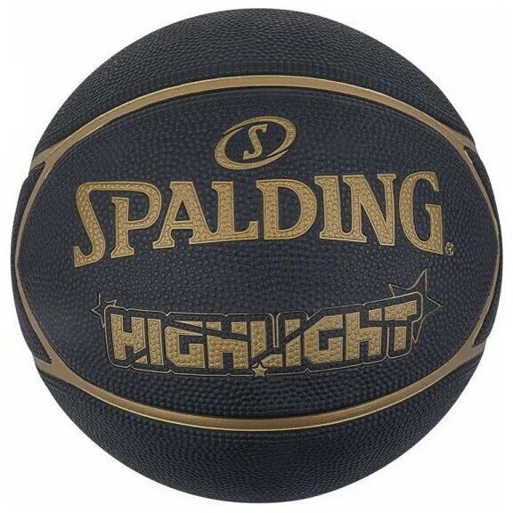 Μπάλα Μπάσκετ Outdoor Spalding Highlight Black/Gold Νο 7 84-355Z1