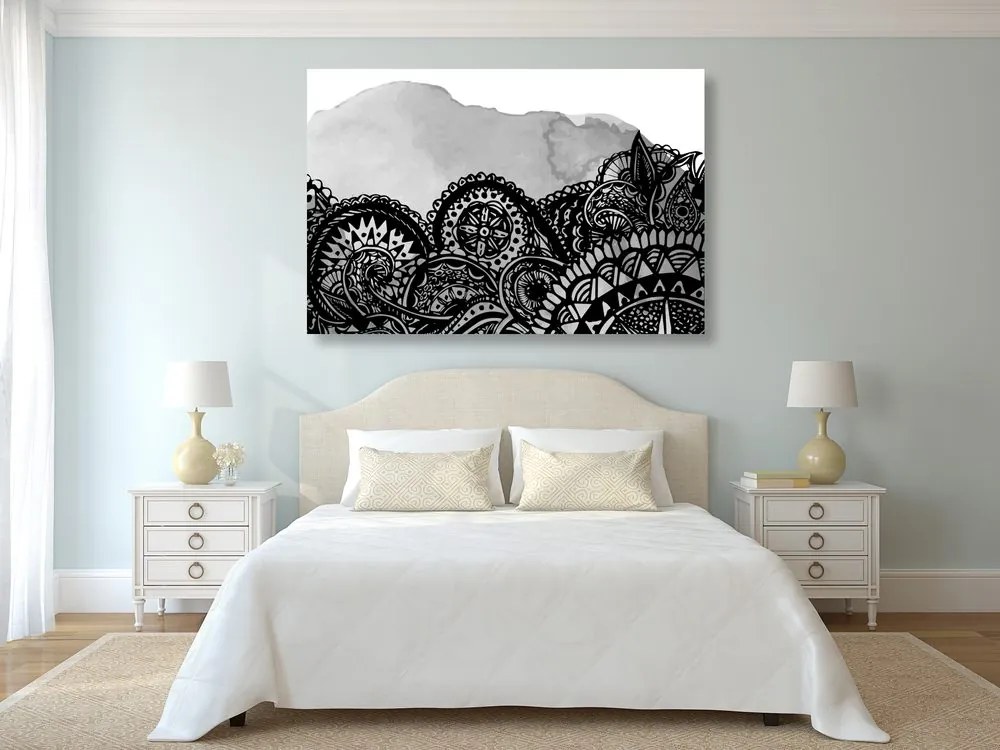 Εικόνα Mandala σε ασπρόμαυρο - 60x40