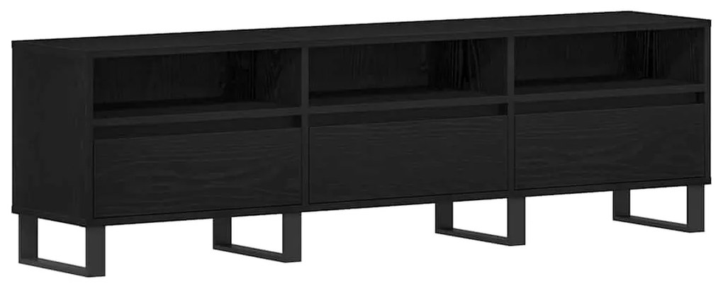 vidaXL Ντουλάπι TV Μαύρη δρυς 150 x 30 x 44.5 εκ. Επεξεργασμένο ξύλο