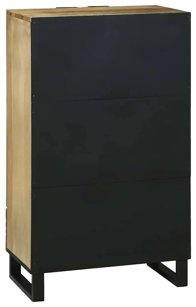 vidaXL Υψηλό Κεφαλάκι Καφέ 60 x 33 x 100 εκ. Μασίφ ξύλο μάνγκο