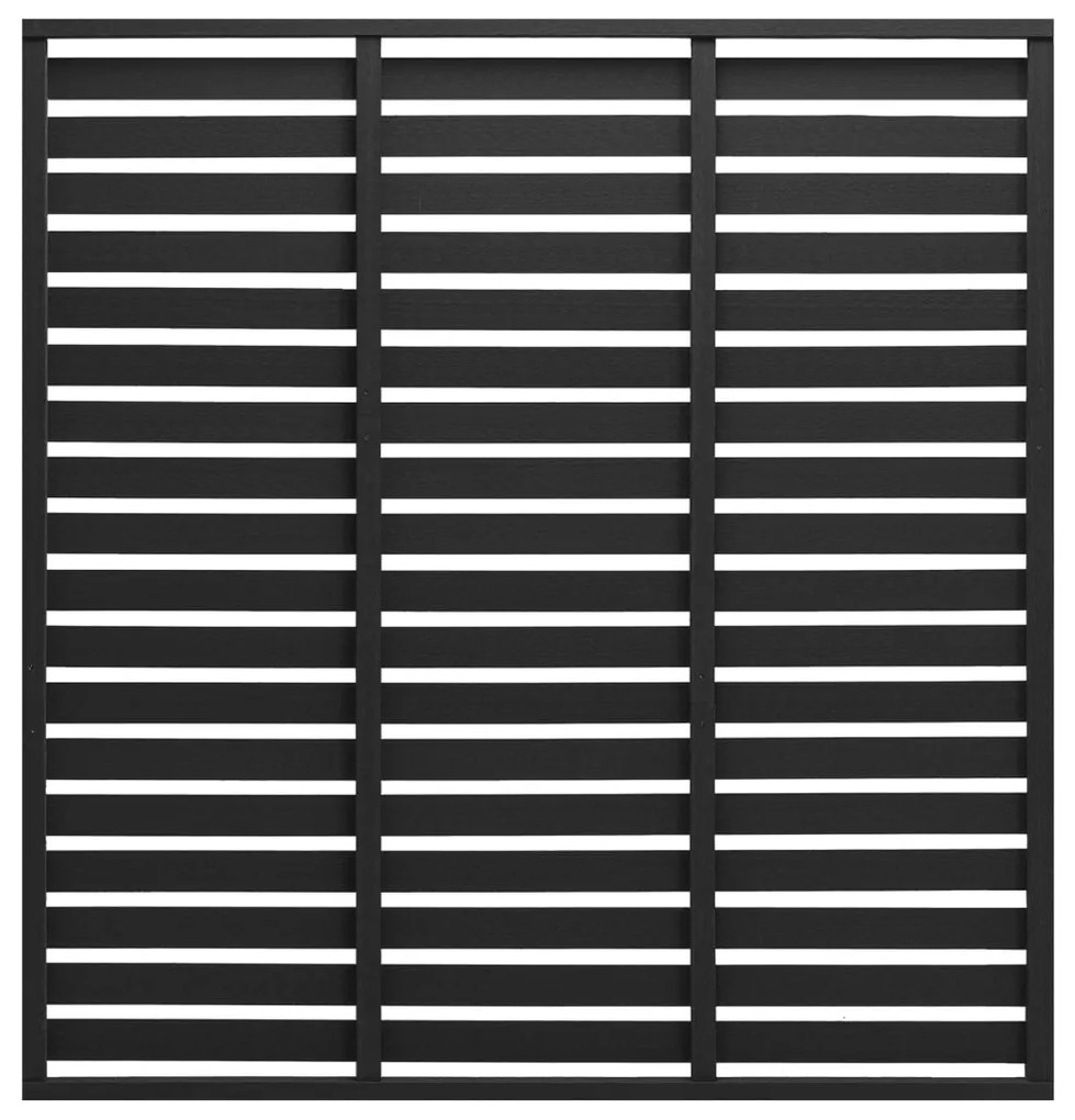 Πάνελ Περίφραξης Μαύρο 180 x 180 εκ. από WPC