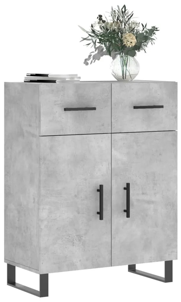 vidaXL Ντουλάπι Γκρι Σκυροδέματος 69,5x34x90 εκ. Επεξεργασμένο Ξύλο