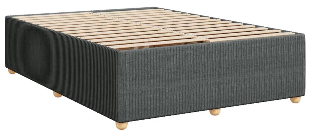 ΚΡΕΒΑΤΙ BOXSPRING ΜΕ ΣΤΡΩΜΑ ΣΚΟΥΡΟ ΓΚΡΙ 140X190 ΕΚ. ΥΦΑΣΜΑΤΙΝΟ 3292059