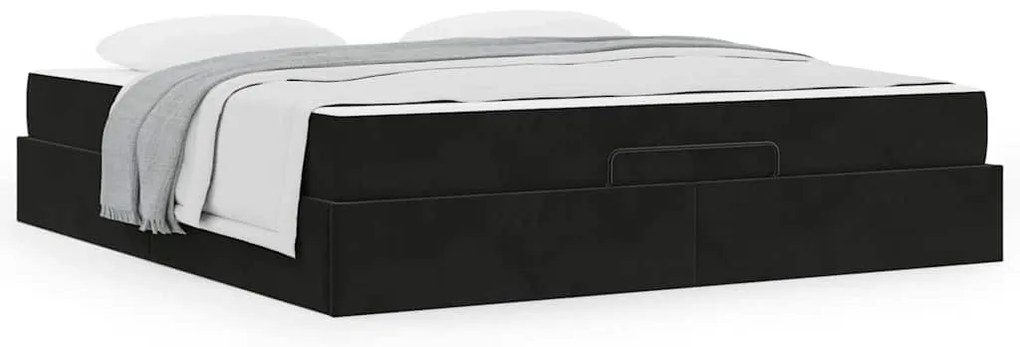 vidaXL Σκελετός Κρεβατιού Μαύρο 180 x 200 cm Βελούδο