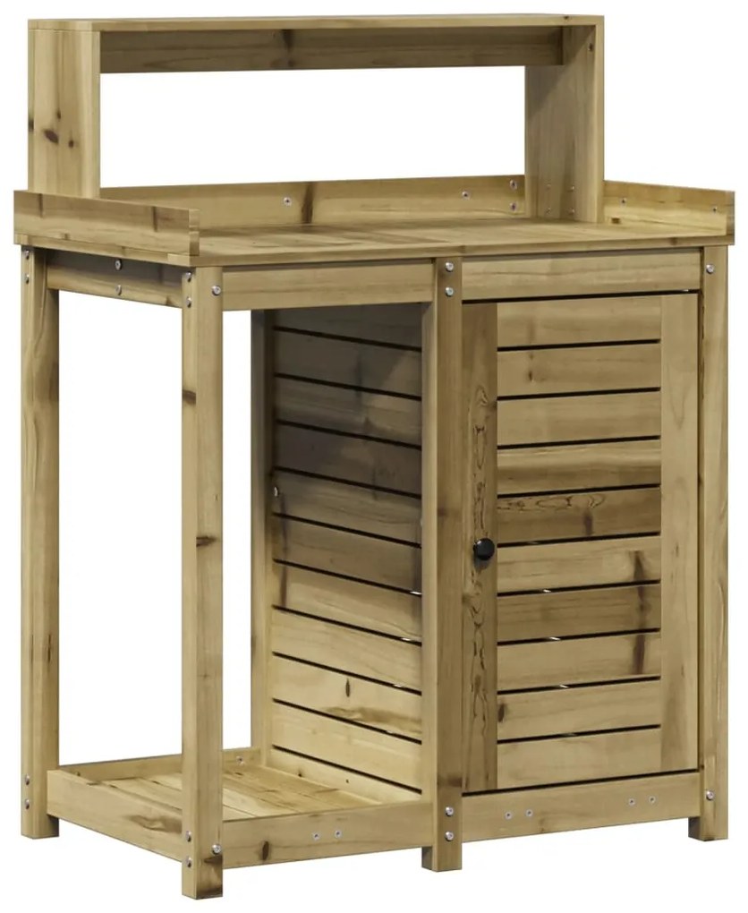 vidaXL Τραπέζι Κηπουρικής με Ράφια 82,5x50x109,5 εκ Εμποτ. Ξύλο Πεύκου