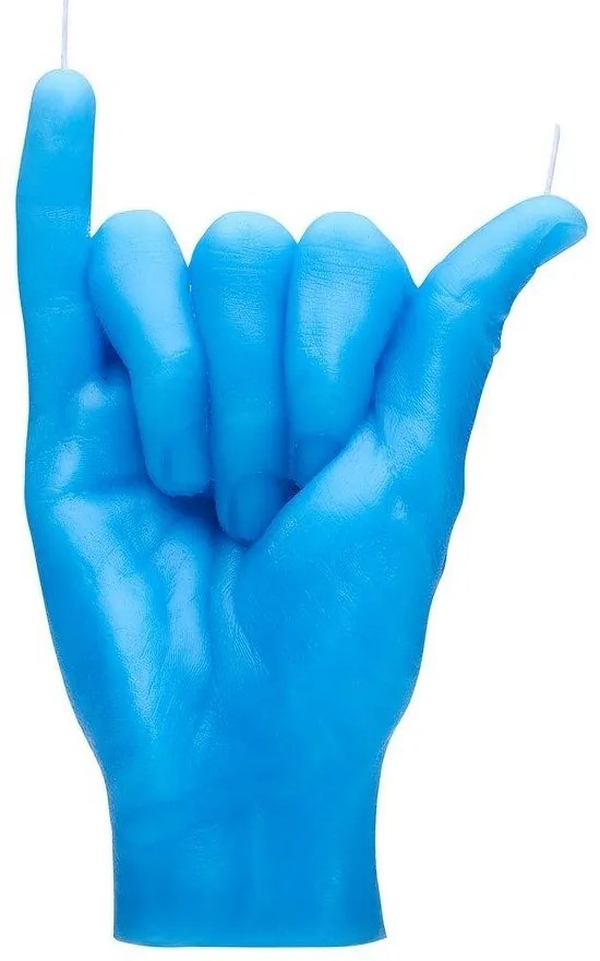 Κερί Χειρονομίας Shaka 350gr 16x11x6cm Blue Candle Hand Paraffin