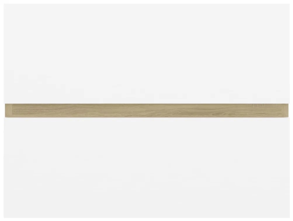 vidaXL Ντουλάπι Νιπτήρα Λευκό/Sonoma Δρυς 60x38,5x45 εκ. Μοριοσανίδα