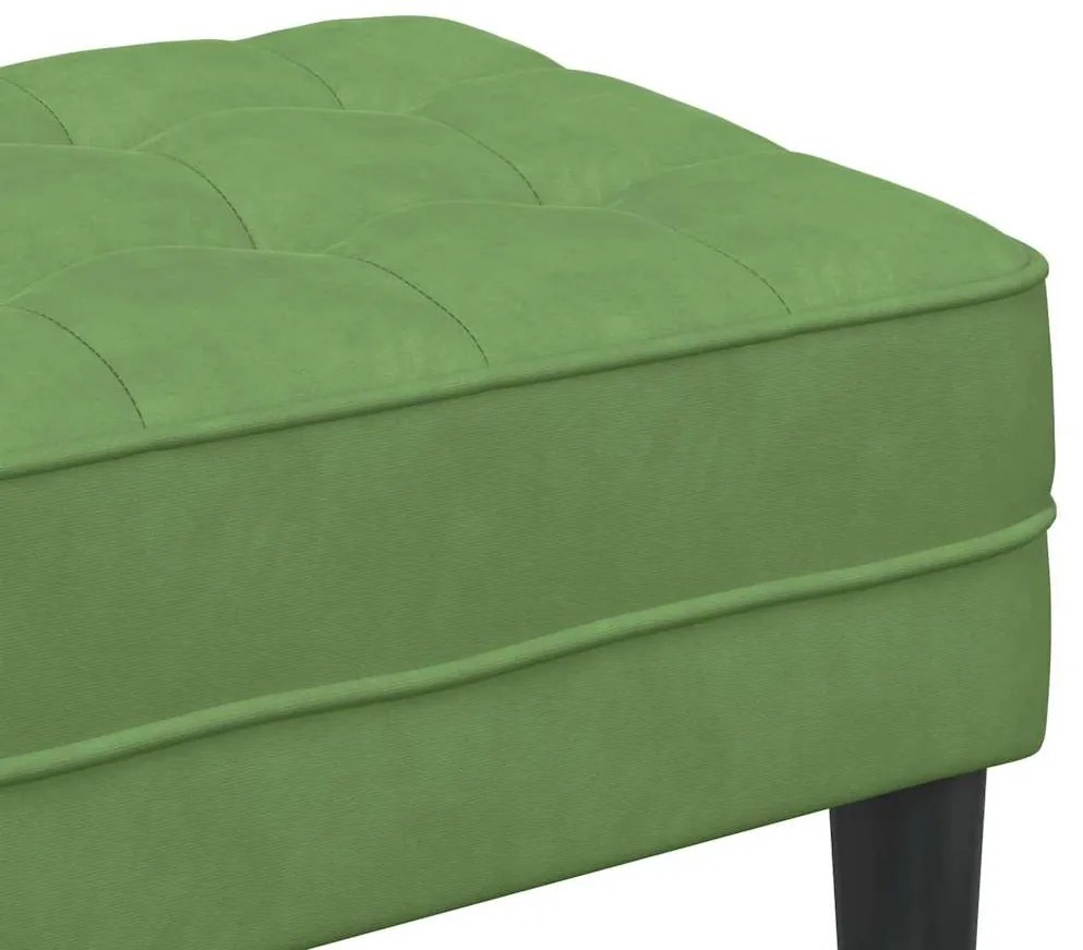 vidaXL παγκάκι με μαξιλάρι Ανοιχτό Πράσινο 113 x 57 x 39 εκ. Βελούδο