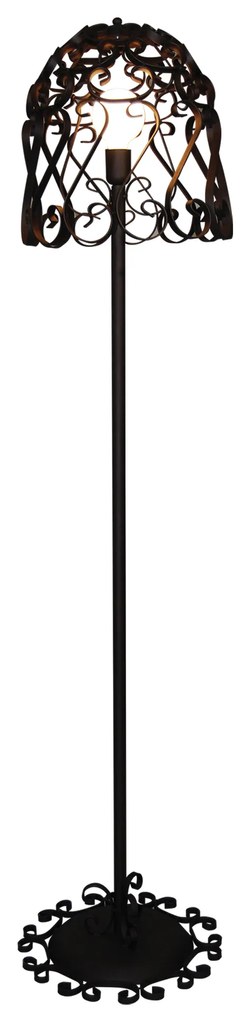 HL-3586-1F LEWIS RELIEF ANTIQUE WHITE FLOOR LAMP