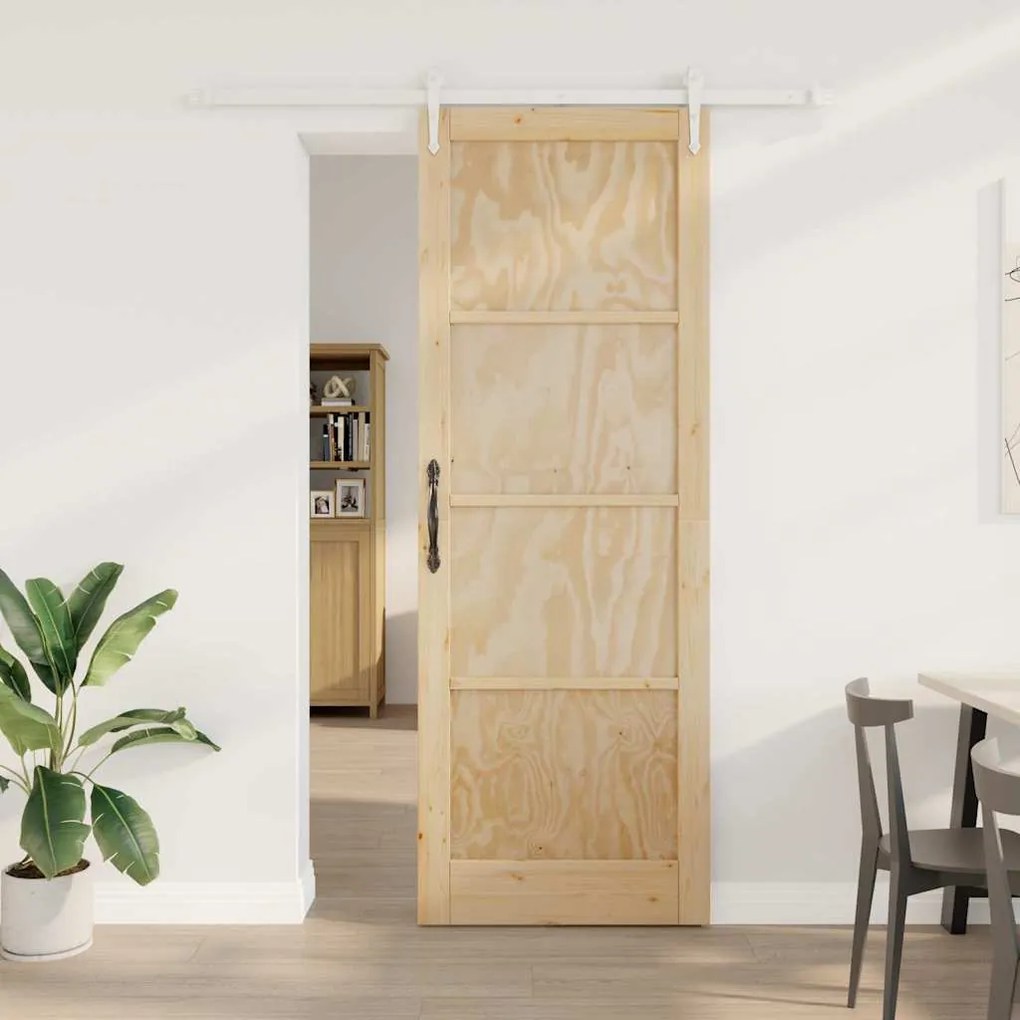 vidaXL Συρόμενη Πόρτα Άλλο ORKDAL Φυσικό και λευκό 83 x 232 εκ.