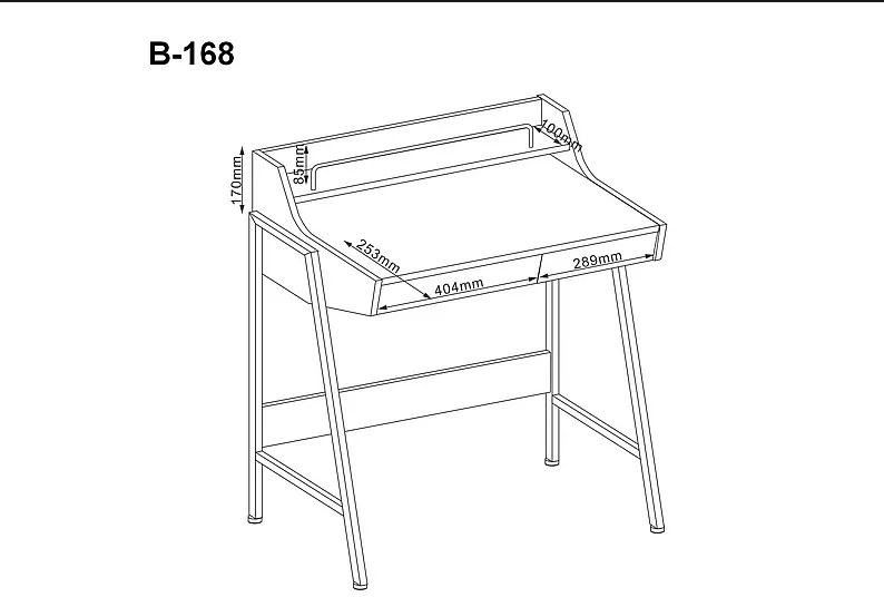 ΓΡΑΦΕΙΟ B-168 OAK / C.BROWN DIOMMI B168BRD