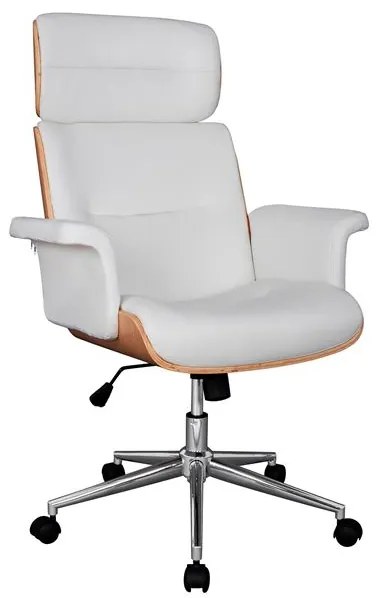 ΚΑΡΕΚΛΑ ΓΡΑΦΕΙΟΥ ΔΙΕΥΘΥΝΤΙΚΗ SUPERIOR PRO HM1108.02 SONAMA-ΛΕΥΚΟ PU 74x74x116Yεκ.