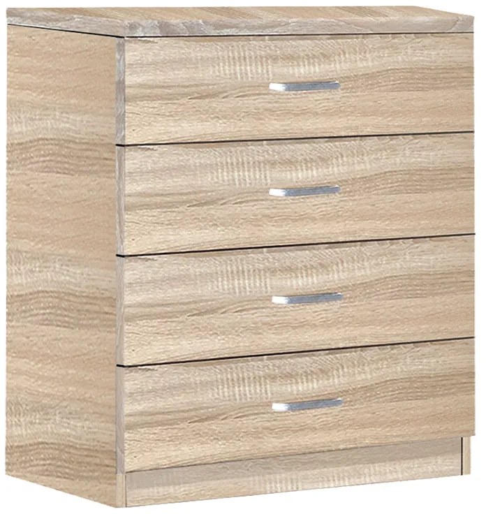Συρταριέρα Killian pakoworld με 4 συρτάρια sonoma 80x40x80εκ
