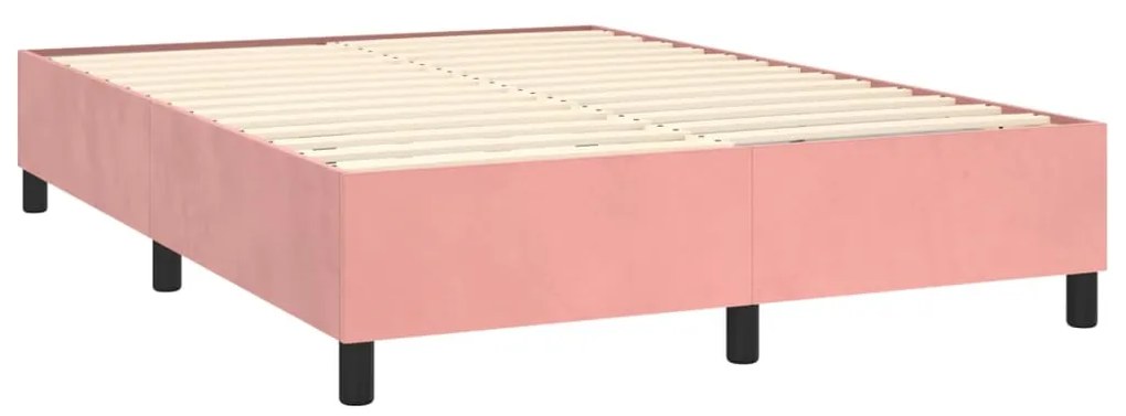 ΚΡΕΒΑΤΙ BOXSPRING ΜΕ ΣΤΡΩΜΑ ΡΟΖ 140X200 ΕΚ. ΒΕΛΟΥΔΙΝΟ 3137790