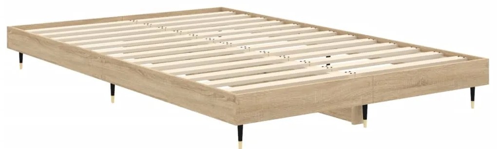 vidaXL Πλαίσιο Κρεβατιού Χωρ. Στρώμα Sonoma Δρυς 120x190 εκ. Επ. Ξύλο