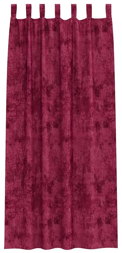 vidaXL Κουρτίνα με κουρτίνες 2 pcs Μπορντό 245 x 140 εκ. Βελούδο