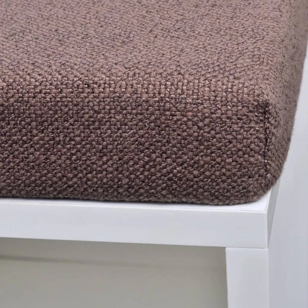 Πάγκος Αποθήκευσης Παπουτσιών με 10 Τμήματα Λευκός